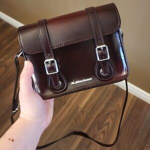 Dr. Martens 7" Vegan Leather Messenger Bag - Cherry Red